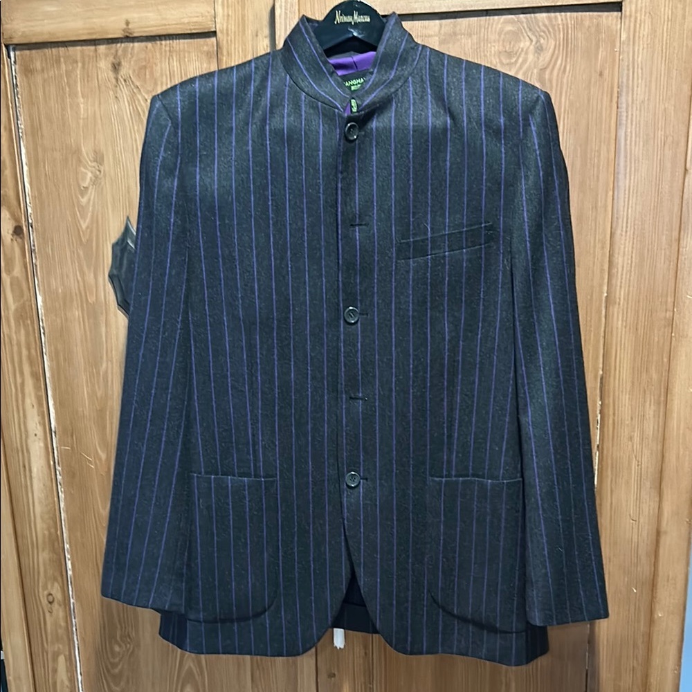 Shanghai Tang Black Striped Men's Blazer